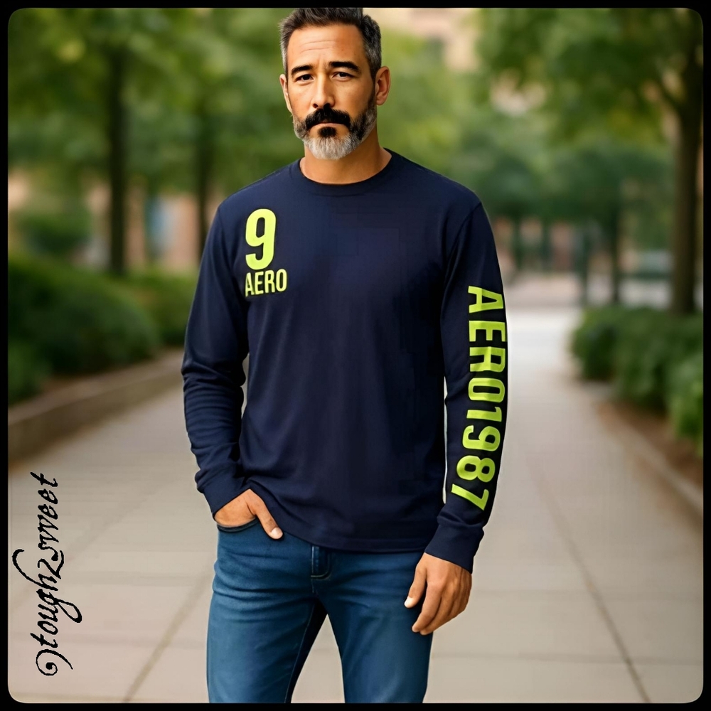 AEROPOSTALE 1987 MEN'S LG AUTHENTIC LONG SLEEVE T'SHIRT~EXCELLENT CONDITION…